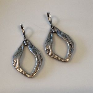 Textured Antique Silver Earrings